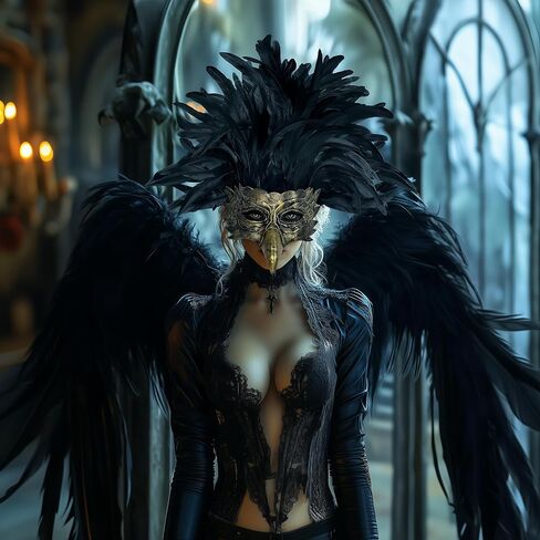 MCJC Halloween Eagle Bird Mask,Masquerade Costume Accessory, Half Face Beak Design in Saudi Arabia