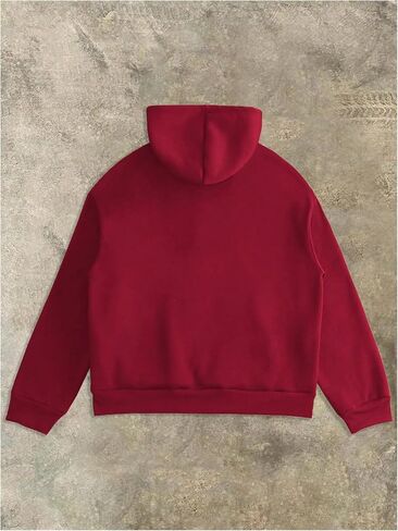 Soly Hux Men's Letter Graphic Zip Up Hoodie Sweatshirt Long Sleeve Drop Counder Counder مع جيب in Saudi Arabia