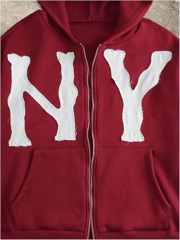 Soly Hux Men's Letter Graphic Zip Up Hoodie Sweatshirt Long Sleeve Drop Counder Counder مع جيب in Saudi Arabia