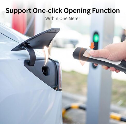 شاحن متنقل Alxum 16A Tesla - شاحن EV المستوى 1 لشاحن Tesla 110V متوافق مع جميع الموديلات Y/3/S/X Cybertruck 16.4FT موصل جدار Tesla مع قابس NEMA 5-15 in Kuwait