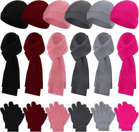 18 قطعة قبعة الشتاء للأطفال قفازات طقم أربطة عنق دافئة قبعة متماسكة قبعة مع قفازات وشاح محبوك فتاة الثلوج مجموعة لصبي الاطفال in Kuwait