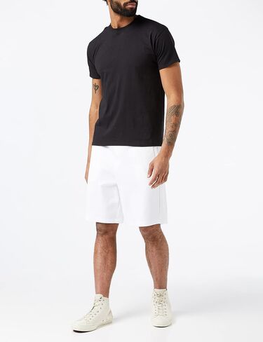 Armani Exchange Men Men Mensured Ribbon Logo Shorts Organic Cotton Shorts in Saudi Arabia