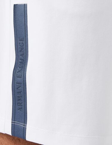 Armani Exchange Men Men Mensured Ribbon Logo Shorts Organic Cotton Shorts in Saudi Arabia