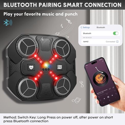 آلة الملاكمة الموسيقية مع قياس القوة ، وسادة ملاكمة Bluetooth مثبتة على الحائط مع قفازات الملاكمة ، ومعدات الملاكمة الصالة الرياضية المنزلية تخفيف الإجهاد ، وألعاب الرياضة للأطفال البالغين البالغين بنت ، in Saudi Arabia