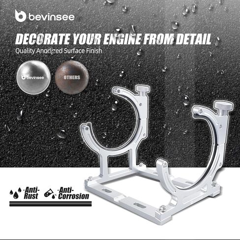 Bevinsee 7" Nitrous Oxide Nos Single Bottle Holder Bracket Billet Aluminum for 10-15 pounds Nitrous Bottle Silver in Saudi Arabia
