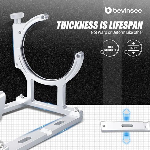 Bevinsee 7" Nitrous Oxide Nos Single Bottle Holder Bracket Billet Aluminum for 10-15 pounds Nitrous Bottle Silver in Saudi Arabia