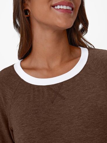 AUTOMET Womens Long Sleeve Shirts Color Block Casual Crewneck Tops Tshirt Basic Tees Fall Fashion Clothes Outfits 2024 in Saudi Arabia