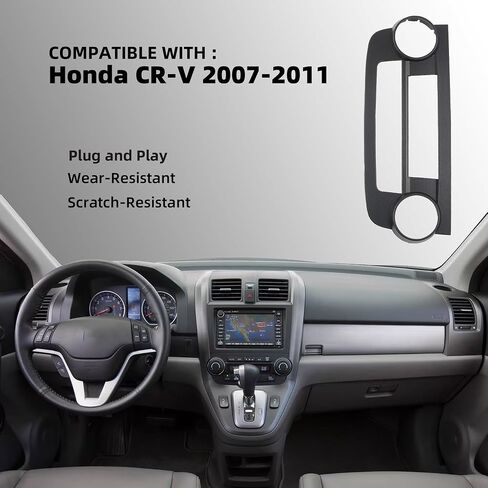 Dasbecan Dash A/C Air Conditioning Panel Installation Mount Trim Kit Compatible with Honda CR-V CRV 2007-2011 AC Bezel (Manual A/C) in Saudi Arabia