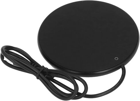 كوب القهوة الذكي الدافئ ، توقف درجة حرارة ثابتة 55 درجة مئوية ، شمعة USB أكثر دفئًا ، مضغوطًا وخفيف الوزن ، لمكتب المكتب المنزلي ، النزهة (الفضة) in Kuwait