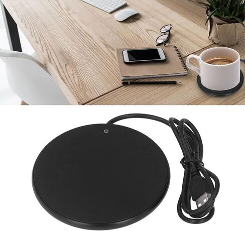كوب القهوة الذكي الدافئ ، توقف درجة حرارة ثابتة 55 درجة مئوية ، شمعة USB أكثر دفئًا ، مضغوطًا وخفيف الوزن ، لمكتب المكتب المنزلي ، النزهة (الفضة) in Kuwait