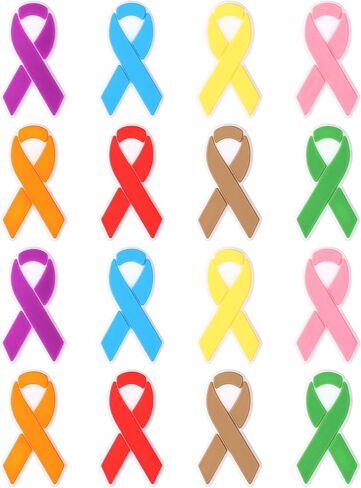 Orange Ribbon Silicone Beads,10Pcs Leukemia Lymphoma Cerebral Cancer Awareness Silicone Beads for Keychain DIY Necklace Bracelet Jewelry in Kuwait