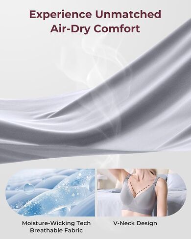 Momcozy CoolFit Nursing Bras for Breastfeeding, Ultra Stretch Seamless Jelly Strip Maternity Bra, Cooling Wireless in Saudi Arabia