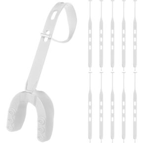 Flutesan 10 Pcs Football Tether for Mouth Guard Strap Only Universal Rugby Mouth Guard Replacement Strap Football Black Mouthguard Tether for Youth Sports Boxing Taekwondo Hockey Basketball in Saudi Arabia