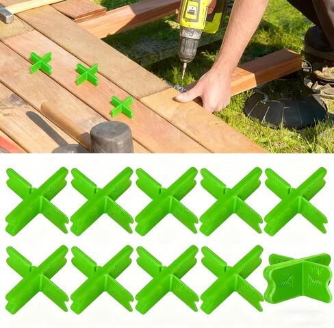 10pcs الفواصل على سطح السفينة ، أداة فاصل Deck Deck Deck إلى فجوة موحدة بين ألواح سطح السفينة المثبتة للأخشاب المعالجة والتزيين المركب من أدوات بناء سطح السفينة المركب من لوحة سطح السفينة (1/16 "، 1/8" ، 3/16 "، 1/4") in Kuwait