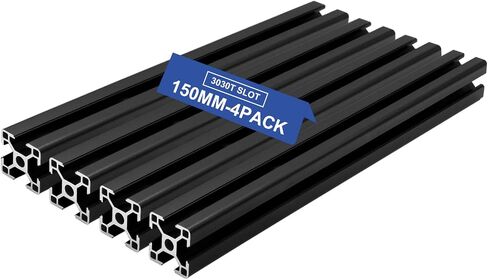 3030 بثق الألومنيوم T-slot 1000mm أسود 4 حزمة أوروبية معيارية 30 × 30 مقذوفًا in Kuwait