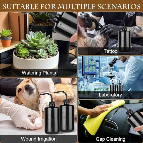 8pcs 500 مل/16 أوقية زجاجات غسل البلاستيك ، زجاجات غسل الوشم ، زجاجة ضغط مختبر السلامة ، زجاجة بخ مع فم ضيق لصناعة الكيمياء مختبر غسل الوشم (أبيض) in Saudi Arabia