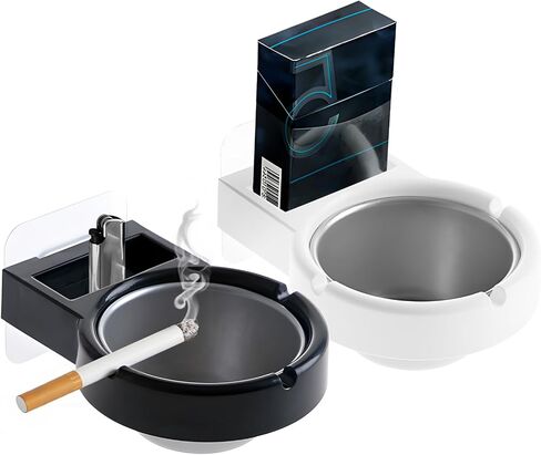 Orange Ashtray with Lid, Windproof Ceramic Ashtray Cigarette Ash Tray, Suitable for Indoor or Outdoor Use in Saudi Arabia