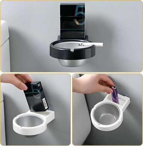 Orange Ashtray with Lid, Windproof Ceramic Ashtray Cigarette Ash Tray, Suitable for Indoor or Outdoor Use in Saudi Arabia