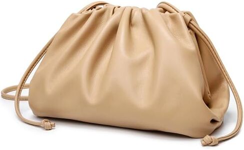 Huralona أنيق مطوي جلد نباتي مخلب محفظة سوبر لينة سحابة زلابية حقيبة صغيرة للنساء بولي PU حقيبة يد محفظة مسائية in Kuwait