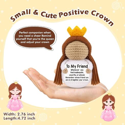 Mini Funny Positive Crown Daughter Gifts from Mom Dad, Graduation Birthday Mothers Day Christmas Easter Basket Stuffers for Year Old Little Kids Teens Adults Bonus Daughter in Law from Mother Father in Saudi Arabia