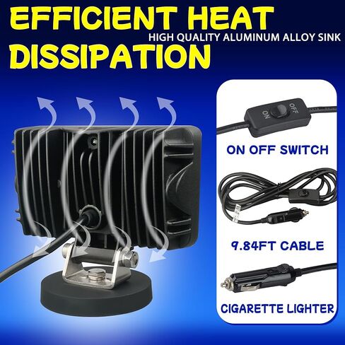 شريط مصباح LED المغناطيسي ، بقعة مصباح LED 24 واط مع تركيب قاعدة مغناطيسية ، مسيرات مسيرات مغناطيسية قوية محمولة لـ Jeep Ofrroad Trucks Trucks Lamp Lamp Lights in Kuwait