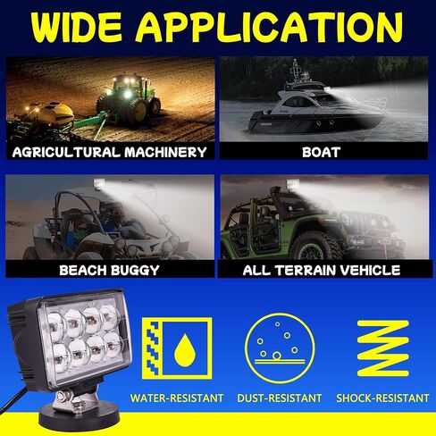 شريط مصباح LED المغناطيسي ، بقعة مصباح LED 24 واط مع تركيب قاعدة مغناطيسية ، مسيرات مسيرات مغناطيسية قوية محمولة لـ Jeep Ofrroad Trucks Trucks Lamp Lamp Lights in Kuwait