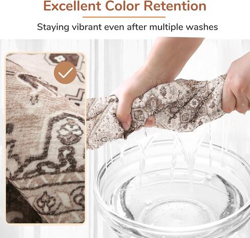 OPPODREAM Soft Neutral Area Rugs 5x7, 5x7 Washable Rug with Non Slip Backing, 5 x 7 Faux Cashmere Low-Pile Carpet, Light Grey & Ivory Cream in Saudi Arabia