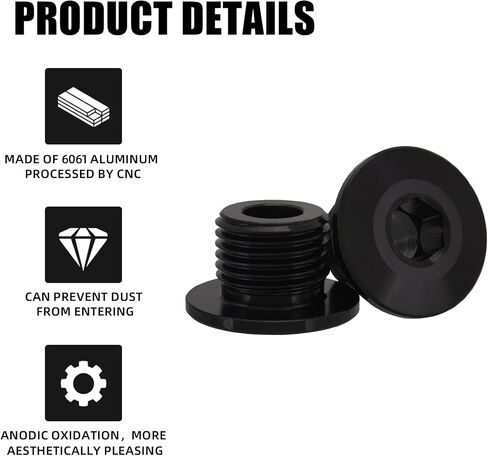 M16x1.5 جوز محور الشوكة الأمامية للسرقة ، مسامير محور العجلة الأمامية للدراجة الترابية Sur Ron Light Bee S/Light Bee X/Talaria Sting L1E/X160/X260 - Black in Kuwait