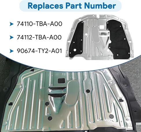 Engine Splash Shield Guard Under Car Shield Cover Board Compatible with Honda Civic 2016 2017 2018 2019 2020 2021 Replace 74110-TBA-A00 90674-TY2-A01 in Saudi Arabia