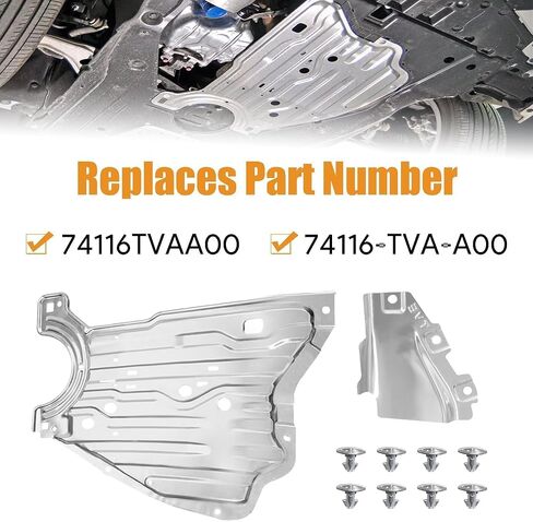 Engine Splash Shield Guard Under Car Shield Cover Board Compatible with Honda Civic 2016 2017 2018 2019 2020 2021 Replace 74110-TBA-A00 90674-TY2-A01 in Saudi Arabia