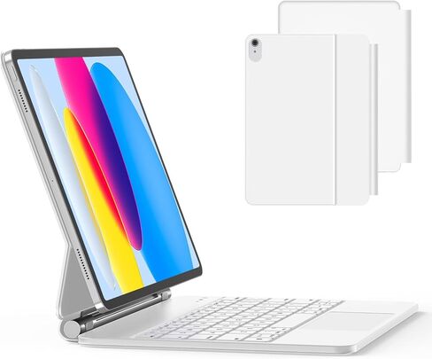 for iPad 11th (A16,2025) & 10th Generation 10.9" (2022) Case with Keyboard, Magnetic Case with Trackpad, Magic Keyboard iPad 10th Generation, Backlits, Floating Cantilever Stand, Black in Saudi Arabia