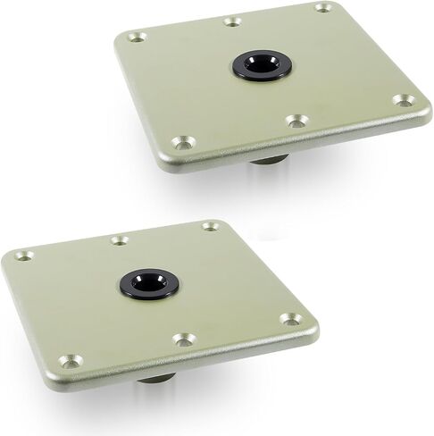 Aluminum Boat Seat Base, 7" x 7" Boat Seat Pedestal & Base with 3/4" Pin Post Socket, Heavy Duty Boat Accessories for Jon Boats, Canoes, bass Boats and Most Other Boat seat Mount in Saudi Arabia