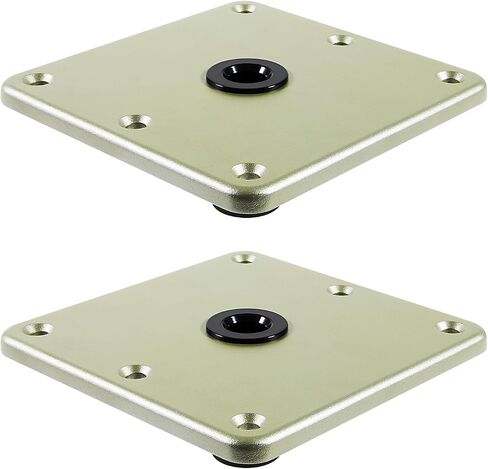 Aluminum Boat Seat Base, 7" x 7" Boat Seat Pedestal & Base with 3/4" Pin Post Socket, Heavy Duty Boat Accessories for Jon Boats, Canoes, bass Boats and Most Other Boat seat Mount in Saudi Arabia