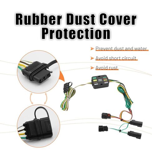 56473 Trailer Wiring Kit 4 Pin Vehicle-Side Custom, Fits 2021-2024 J-eep Grand Ch-erokee, 2022-2024 Je-ep Grand C-herokee L in Kuwait