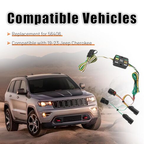 56473 Trailer Wiring Kit 4 Pin Vehicle-Side Custom, Fits 2021-2024 J-eep Grand Ch-erokee, 2022-2024 Je-ep Grand C-herokee L in Kuwait
