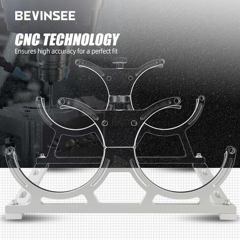 Bevinsee 7" Nitrous Oxide Nos Single Bottle Holder Bracket Billet Aluminum for 10-15 pounds Nitrous Bottle Black in Saudi Arabia
