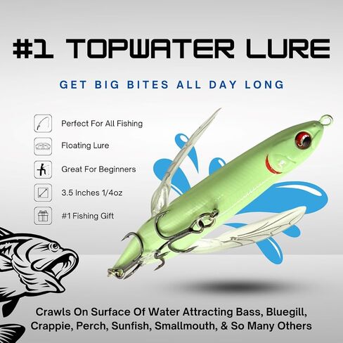 Pbfish Topwater Crawler يسير على الماء العائم اليعسوب الكبير باس نفخ هدية الصيد في المياه العذبة in Kuwait