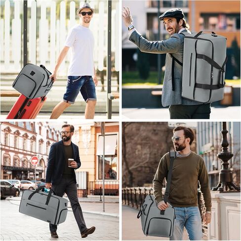 Garment Duffle Bag for Men Women,Convertible Garment Bags for Travel,Suit Carry-on Travel Bag Expandable with Shoes Compartment for Business Trip,Weekend,Wedding(Black) in Saudi Arabia