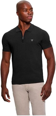 GUESS Men's Dane Tech Short Sleeve Polo Sweater in Saudi Arabia