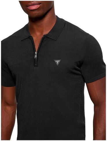 GUESS Men's Dane Tech Short Sleeve Polo Sweater in Saudi Arabia