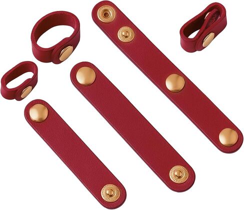 6 PU Leather Handbag Strap Shortener,Bag Protector for Handbag,with Brass Button Handle Wrap Cover for Handbags and Shoulder Bags (Black) in Saudi Arabia