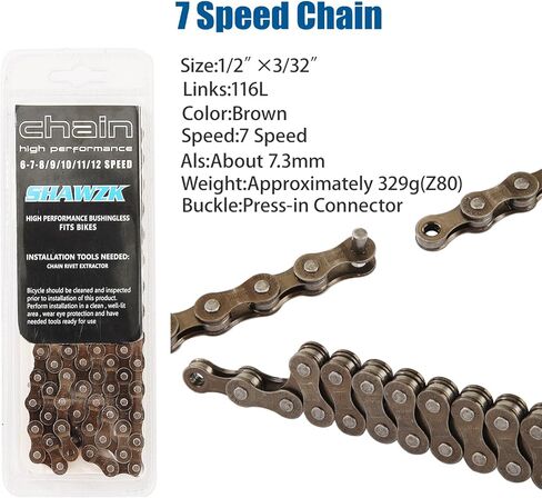 6/7/8 Speed Bike Chain,Suitable for Road Bicycles,Mountain Bike Accessories,Full Silver Plating,116 Links,Compatible with Shimano/SRAM Mountain, Road Bike in Saudi Arabia