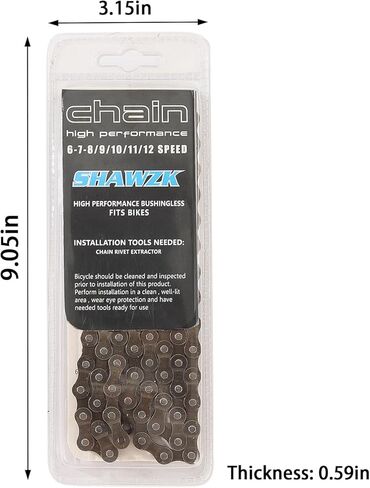 6/7/8 Speed Bike Chain,Suitable for Road Bicycles,Mountain Bike Accessories,Full Silver Plating,116 Links,Compatible with Shimano/SRAM Mountain, Road Bike in Saudi Arabia