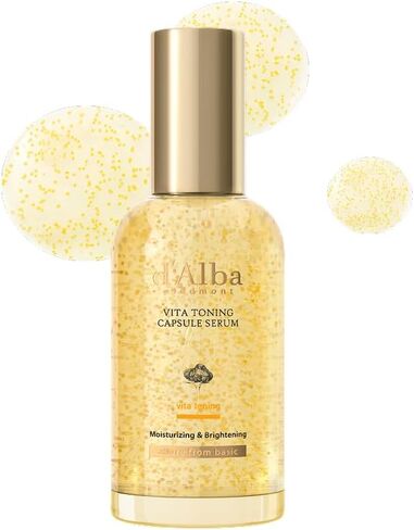 d'alba Piedmont White Truffle Oil Capsule Serum, Daily Vita Boost for Luminous Skin, Double Vitamin Formula (3.38fl. oz.) in Saudi Arabia
