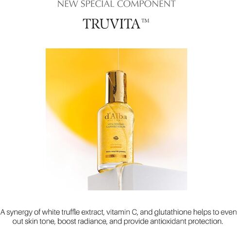 d'alba Piedmont White Truffle Oil Capsule Serum, Daily Vita Boost for Luminous Skin, Double Vitamin Formula (3.38fl. oz.) in Saudi Arabia