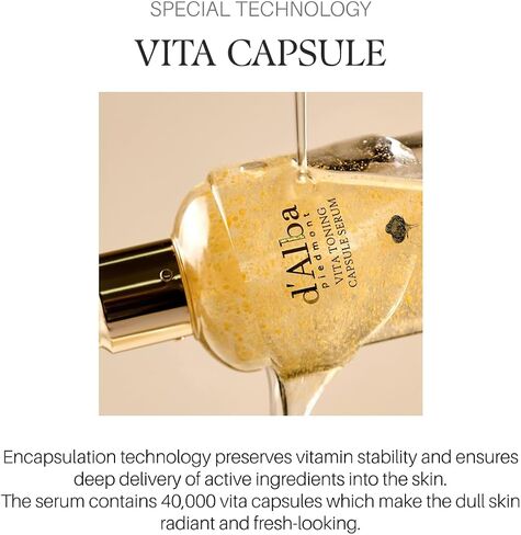 d'alba Piedmont White Truffle Oil Capsule Serum, Daily Vita Boost for Luminous Skin, Double Vitamin Formula (3.38fl. oz.) in Saudi Arabia