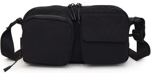 Small Nylon Crossbody Bags for Women Men With Drawstring Cell Phone Purse Wallet Handbags with Inner Compartments in Saudi Arabia