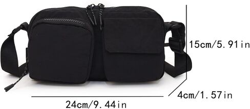 Small Nylon Crossbody Bags for Women Men With Drawstring Cell Phone Purse Wallet Handbags with Inner Compartments in Saudi Arabia
