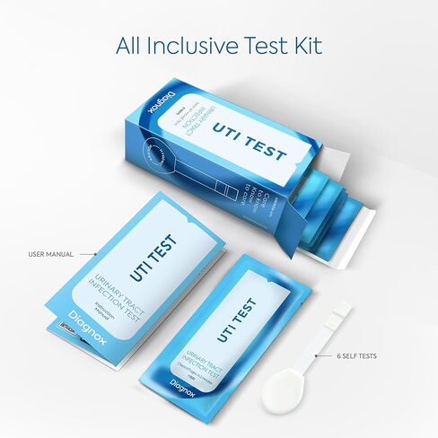 Diagnox UTI Test Strips for Women - Accurate Results in 2 Minutes, FSA/HSA Eligible - Urine Test Strips for Urinary Tract Infections, 25 Count in Kuwait