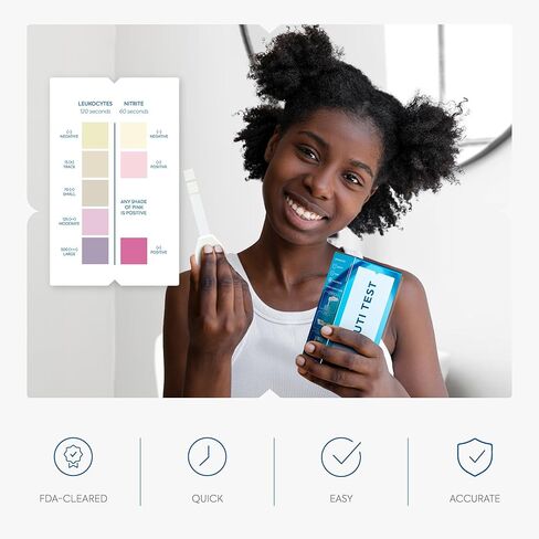 Diagnox UTI Test Strips for Women - Accurate Results in 2 Minutes, FSA/HSA Eligible - Urine Test Strips for Urinary Tract Infections, 25 Count in Kuwait